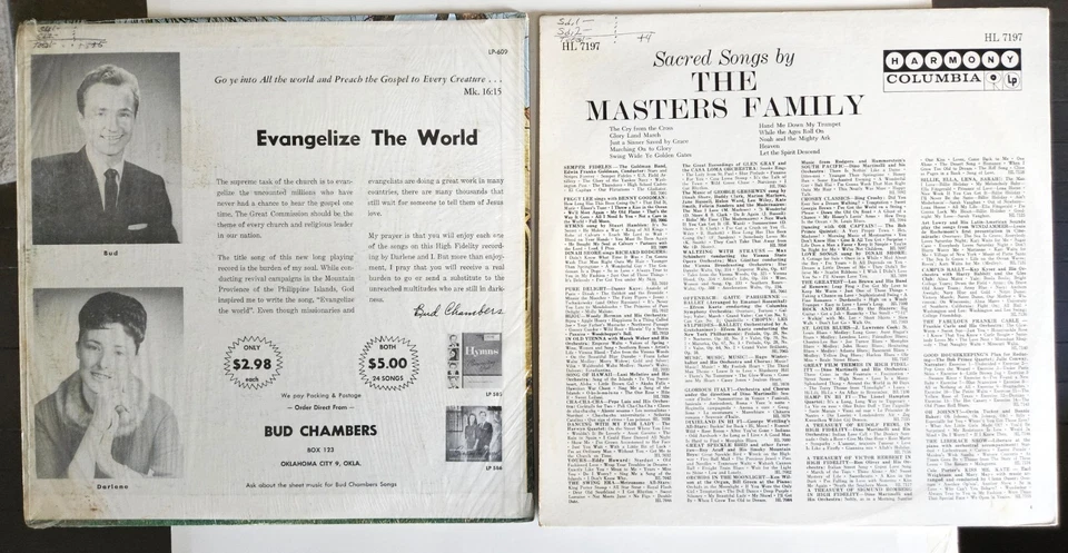 Vintage 19 LP Lot #AIY: Retro Old Time Cover Portraits Christian Sacred Gospel - Image 3 of 4