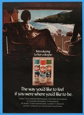 1973 LeSun St Tropez Lumahai Antilles Cologne Perfume Fragrance Color Print Ad