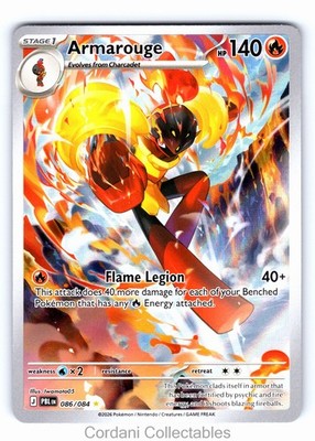 Armarouge 086/084 IR Illustration Rare Pitch Black Pokemon Near Mint