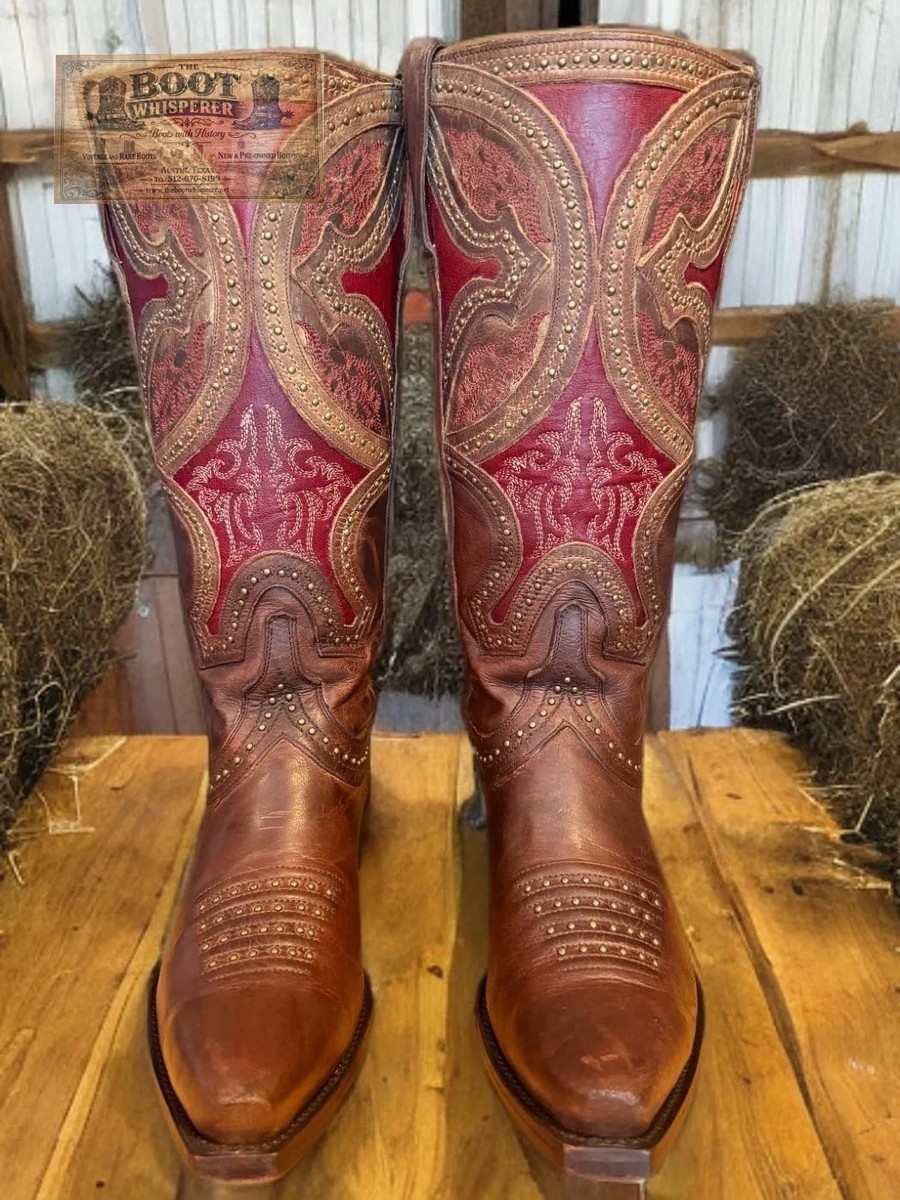 Lucchese Since 1883 Womens 6.5-B M4861 Sahara Desert Red & Nude