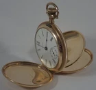 ANTIQUE 1907 WALTHAM POCKET WATCH 18S 17J P S BARTLETT w/ 14K GOLD-FILLED CASE