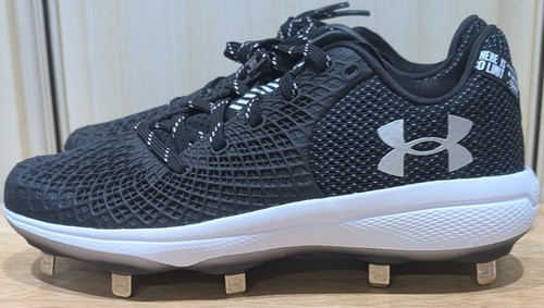 NEW Women's Size 8.5 Under Armour UA Glyde 2 MT Metal Softball Cleats - Black - Picture 5 of 9