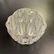 Vintage English Glass Large 19-hole Flower Frog c.1930