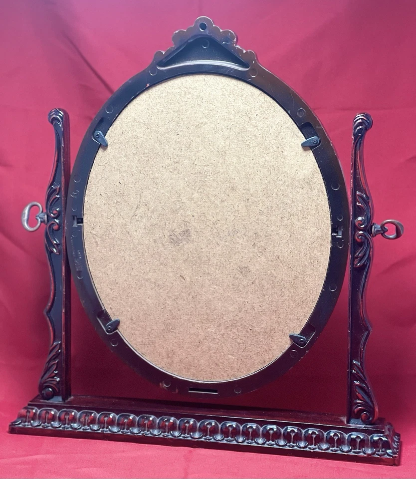 "Marco de mesa ovalado giratorio victoriano de diseño registrado británico de resina de 14""" Foto 2 de 4