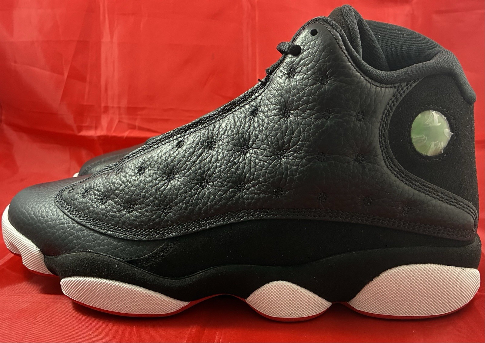 SAOLA Nike Air Jordan 13 Retro Nero True Red "Playoffs" Bianco 414571 062 Taglia: 10 5