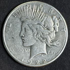 1922-S Peace Silver Dollar, XF