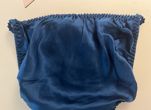 NWT SMALL Victoria’s Secret 1980’s GOLD TAG SILK String Bikini Midnight Blue - Picture 4 of 4