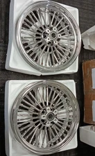 16x3.5 Chrome Fat Spoke Wheels Rims for Harley Softail Fat Boy Deluxe FLSTF FXST