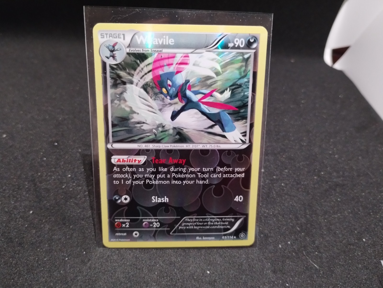 Weavile 61/114 Steam Siege Reverse Holo Pokemon NM
