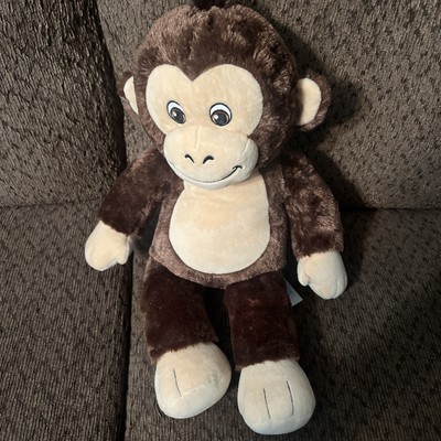 Build A Bear Smiley Brown Monkey Chimp Stuffed Animal Plush 18'' Soft Cuddly BABW