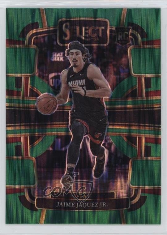 2023-24 Panini Select Concourse Green Shock Prizm Jaime Jaquez Jr #100 1cc0