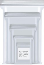 400 Pcs Small Plastic Bags, Resealable Clear Jewelry 4 Assorted Sizes, 