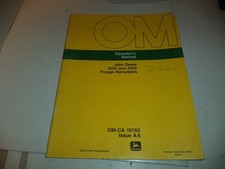 John Deere 3205 & 3405 Forage Harvester Operators Manual Instruction book