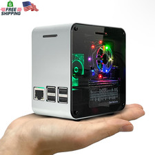 Electrocookie Raspberry Pi 3 Case, Aluminum Mini Tower Case with Cooling Fan and