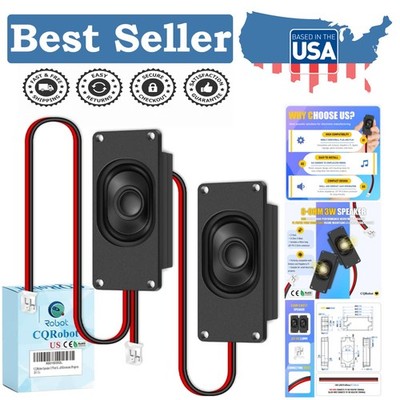 Versatile 8 Ohm Passive Speaker with Bass Boost for Small Electronic Projects