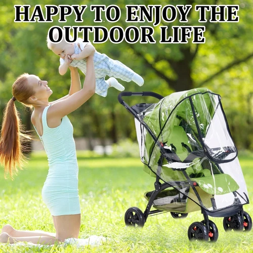 1pcs Universal Rain Cover for Pushchair Pram Stroller Buggy Clear Weather Shield - Picture 5 of 7