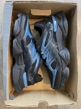 NEW BALANCE  Men US 14 BLACK BLUE  NAVY  Leather & Mesh NEW NO LID Box U9060IDW