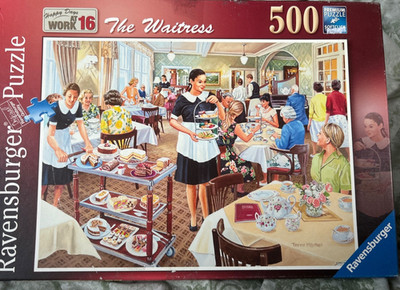 Ravensburger 500pc. Happy Days at Work #16 The Waitress 2019 jigsaw puzzle rare
