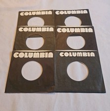 45 RPM 7" RECORD SLEEVES CO. SLEEVE 6 PACK SEE PHOTOS Columbia Records SLV309