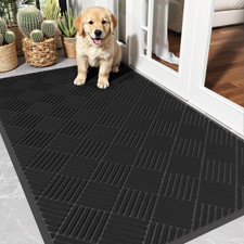 Dirt Trapper Door Mat 3' X 5', Rubber Backing Non Slip Heavy Duty Welcome Mat, L