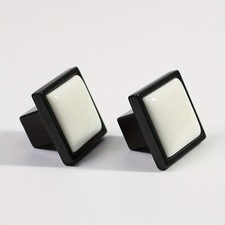 2-Pack Square Metal Drawer Pulls Modern Handles for Cabinets Kitchen Decor Home