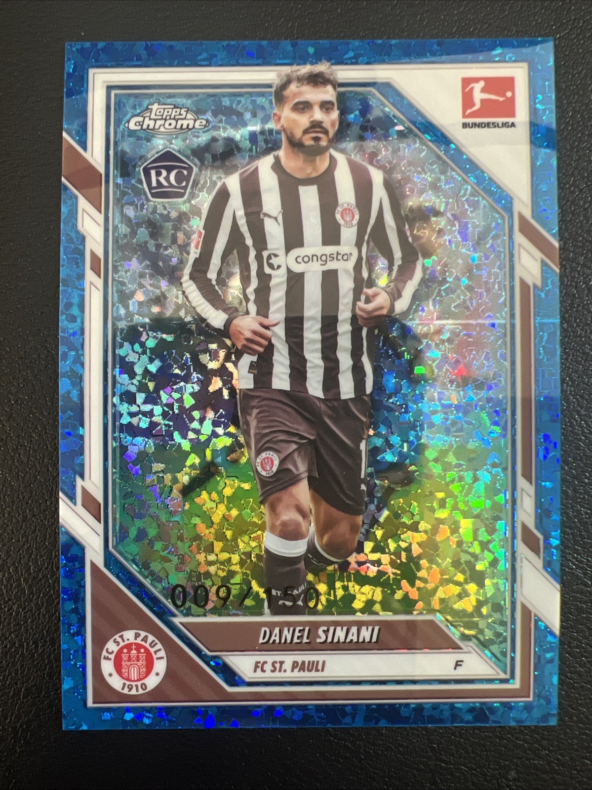 2026 Topps Chrome Bundesliga Danel Sinani Blue Mini Diamond /150 RC #89