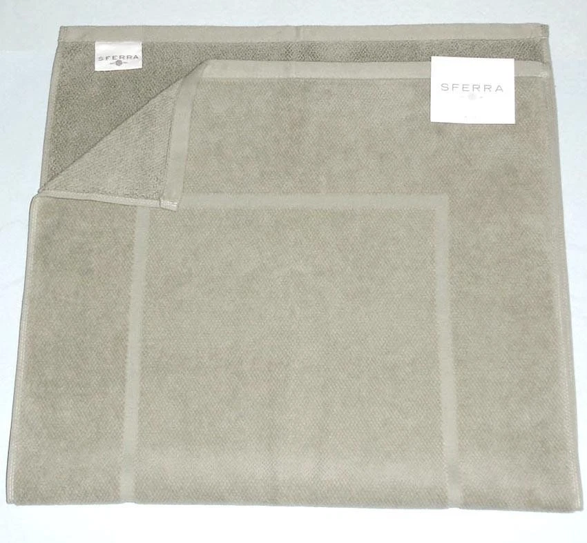 Коврик для ванны Sferra Canedo Nuovo светло-зеленый расчесанный хлопок 20x35 дюймов новый - Изображение 4 из 4