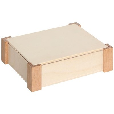 Bartl Kistchen 15 x 12 x 4,3 cm mit Buchenholzeckleisten Holzkiste Holzbox