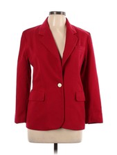 Charter Club Women Red Wool Blazer 10