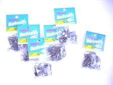 72 pcs of Black Barrel Swivels with Safety Snap- size #14 -- #2/0 from $8.99