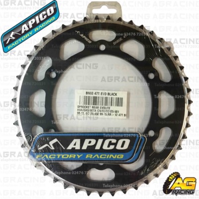 Apico Evolite Schwarzes Hinterradkettenrad 47T 520 Für Gas Gas FSE 450 2010