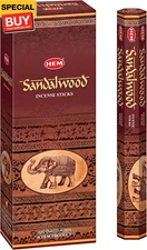 - Sandalwood Incense Sticks - Pack of 6 - 120 count - 301g