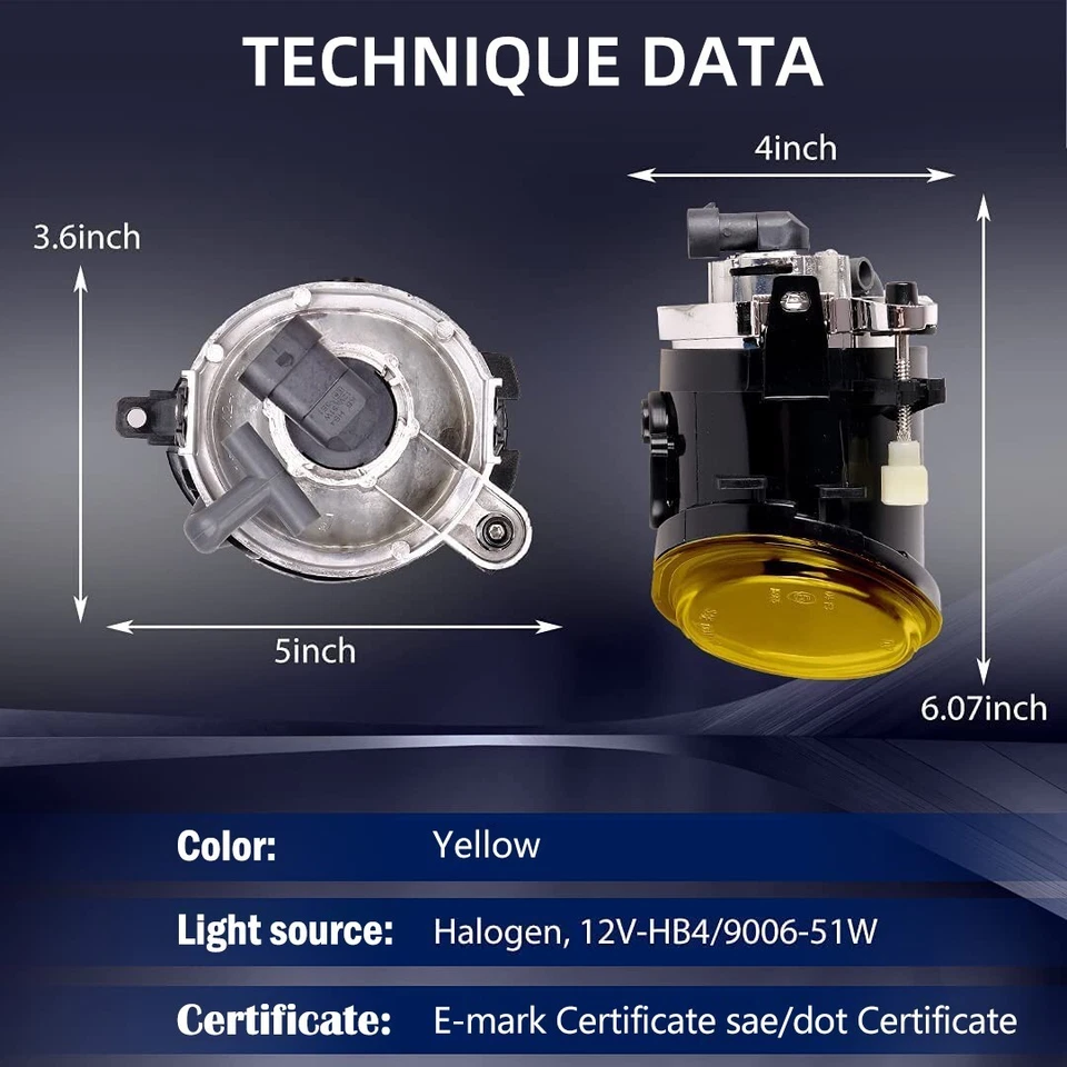 Smoke Fog Lights for 2000-2006 BMW (E46 M3 E39 M5) / 3 Series; 1 PairW/HB4 Bulbs Foto 4 de 4