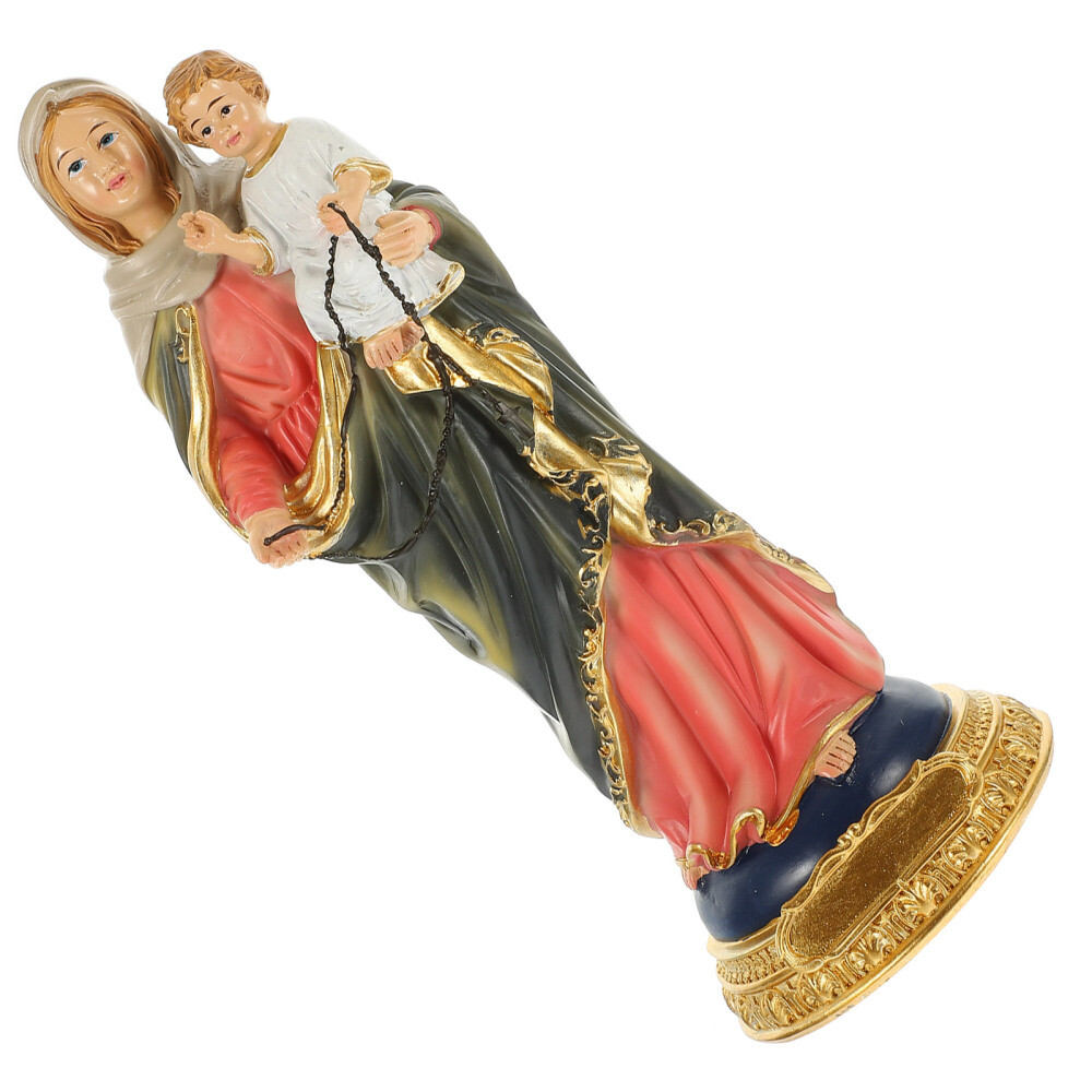 Virgin Jesus Sculpture Miniature Statue Exquisite Ornament Baby Mother