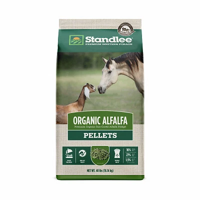 Standlee 1175-ORG-30101-0-0 Organic Alfalfa Pellets, 40-Lbs. - Quantity 1