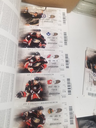 ANAHEIM DUCKS SEASON TICKET STUBS 2014-15 PERRY GETZLAF NASH MANSON KANE SELANNE - Picture 6 of 56