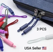3PC Zipper Pull Puller End Fit Rope Tag Replacement Clip Broken Buckle Fixer Zip