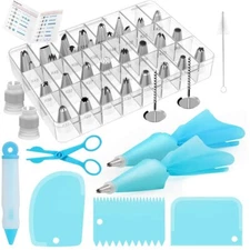 Cake Decorating Kit Set Tools Bags Piping Tips Pastry Icing Bags Nozzles 43 Pcs