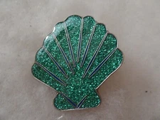 Sea Shell Camino Santiago Way of St. James Sparkling vintage logo pin