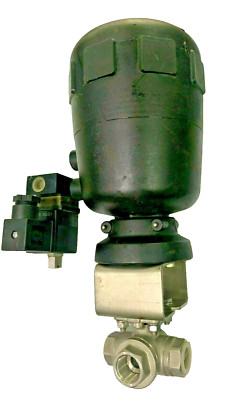 Burkert Type 2050 140809 Pneumatic Actuator 3/2 Way Ball Valve 1/2'' 230V AC 