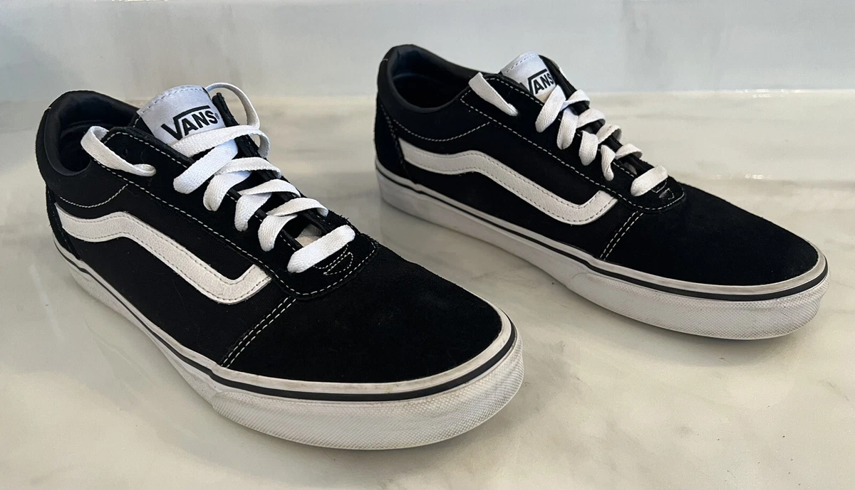 Vans Ward Suede Canvas Men&#039;s Size 9.5 Shoes Black-White |