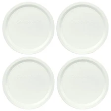 Corningware F-16-PC 16oz French White Food Storage Replacement Lid (4-Pack)