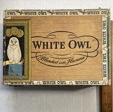 RARE Vintage White Owl Brand Havana General Cigar Co New Hole In Tip Cigar Box.