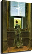 Woman Outside The Window Poster Wall Art Picture Print Photo Creative Decoration
