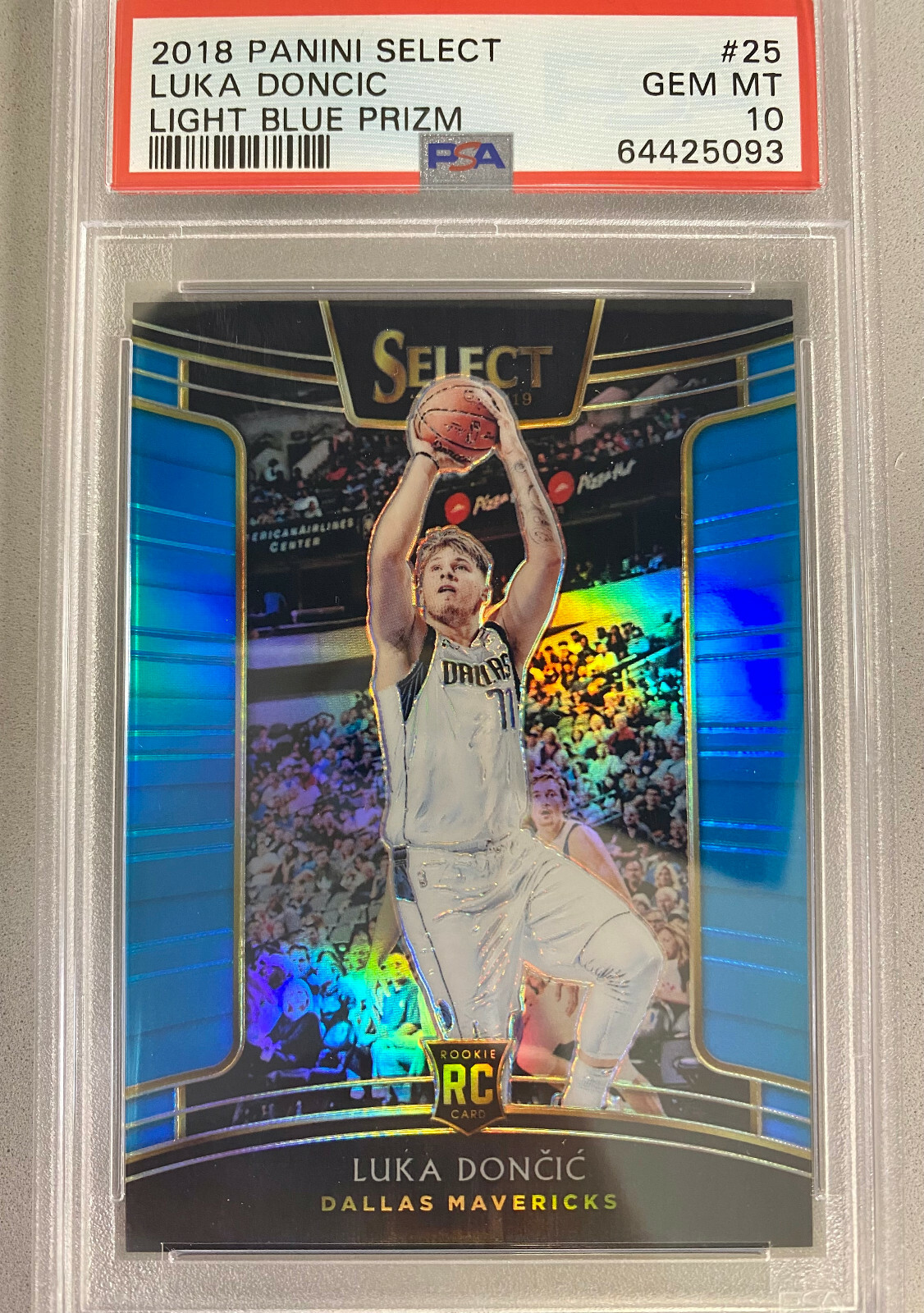 2018-19 Select Basketball Light Blue #25 Luka Doncic RC 005/299 PSA GEM MINT 10
