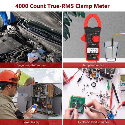 Digital Clamp Meter Multimeter DC/AC amp volt ohm Diode Continuity Tester 1000A - Picture 4 of 11