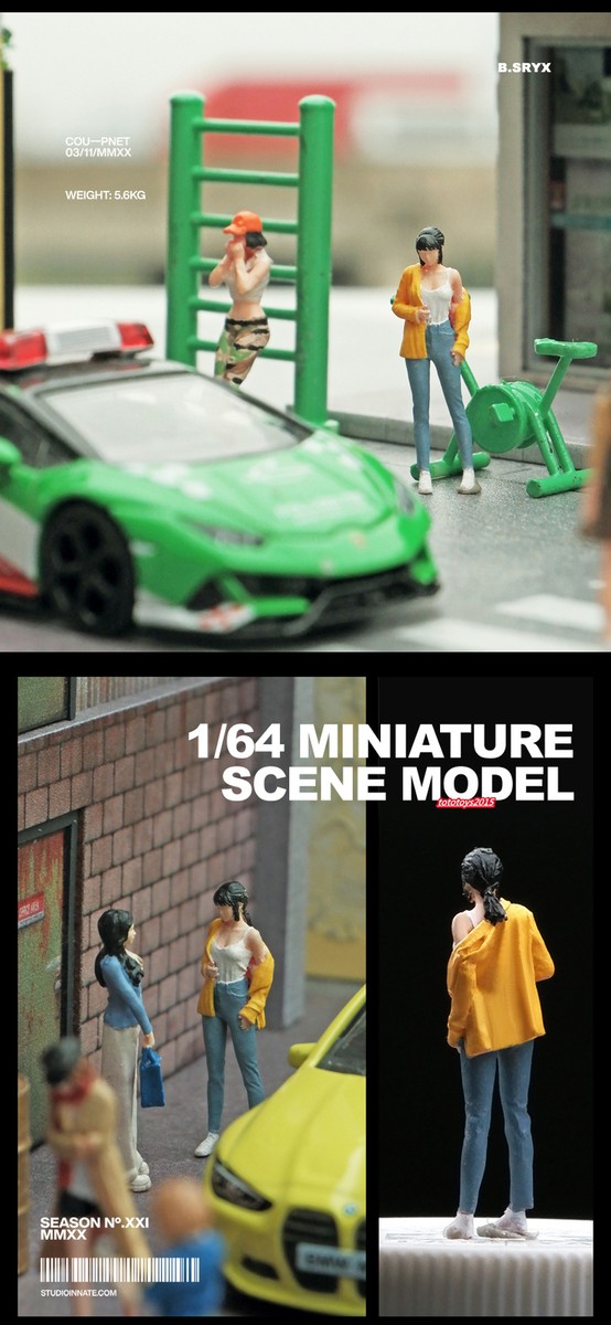 Figurines Miniatures 1/64 Et 1/43 Pour Dioramas Voitures - Hommes Et Femmes, Résine, Neuf, Scènes Jouets Ou Maquettes