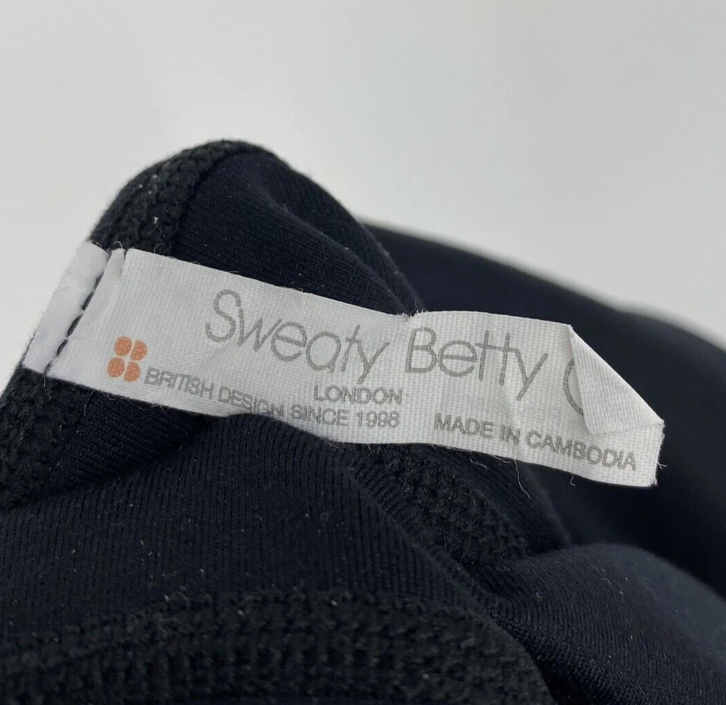 sweaty-betty palm leaf print crop high rise leggings