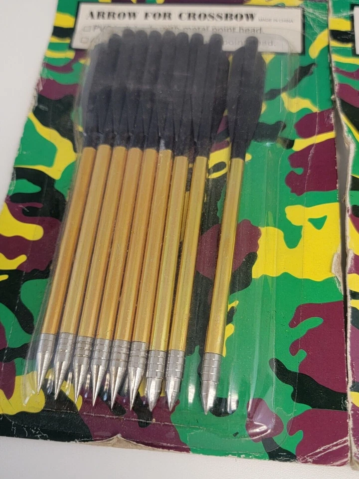 Pacote com 12 flechas x2 para besta PVC corpo de parafuso com cabeça de ponta de metal com bainha extra - Imagem 2 de 4