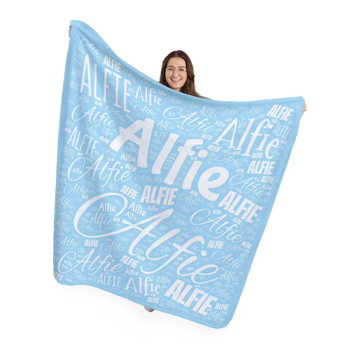 Name Collage Personalised Fleece Throw Blanket eBay